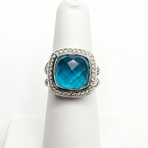 David Yurman Albion Ring with Topaz and Diamonds